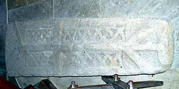 12th century coffin lid August 2007
